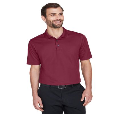 A Product of Devon & Jones CrownLux Performance Men's Plaited Polo -Bulk Disco Burgundy