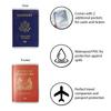 Clear Transparent Frosted Passport Cover Holder Case Organizer ID Card Travel Protector (Clear x1 + Frosted x1) view 3
