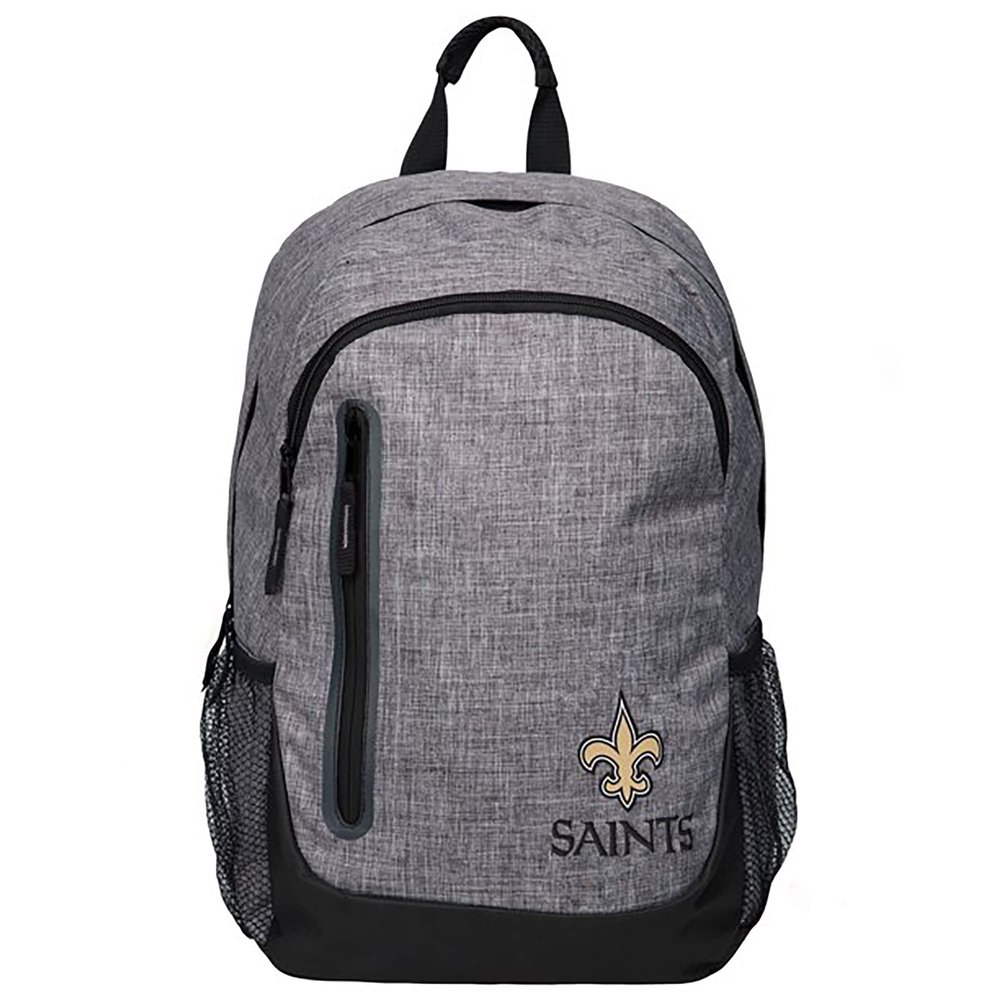 FOCO New Orleans Saints NFL Heather Grey Bold Color Backpack