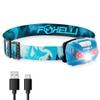 Foxelli USB-C Rechargeable LED Headlamp  Super Bright, Lightweight Head Lamp for Running, Camping, Hiking & Work  Comfortable Fit for Adults & Kids view 1