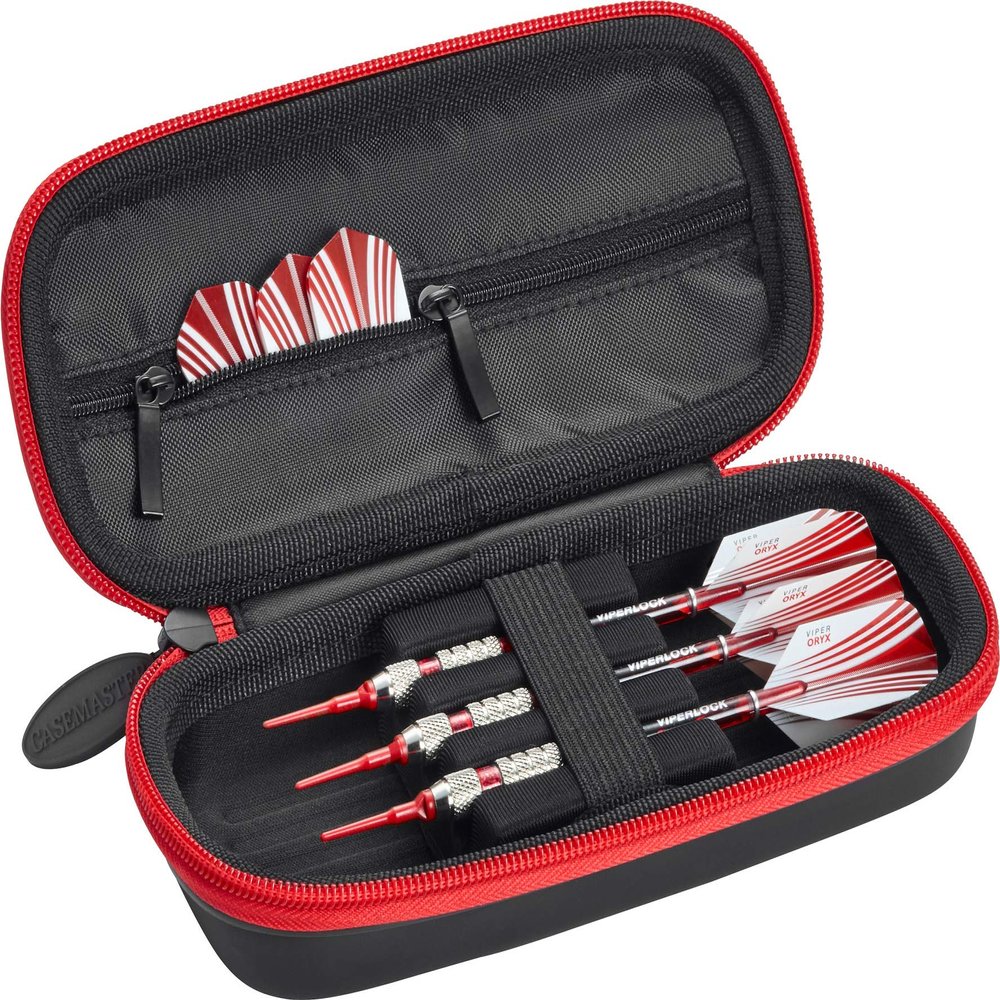 Casemaster by GLD Products 36-0600-02 Warden Dart Case, Red Zipper, 36-0600-02