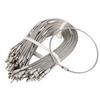 bayite Pack (100) Stainless Steel Wire Keychains Cable, Key Rings, Heavy Duty Luggage Tags Loops Tag Keepers 2mm Twist Barrel (Cable Length: 10 inches) view 1