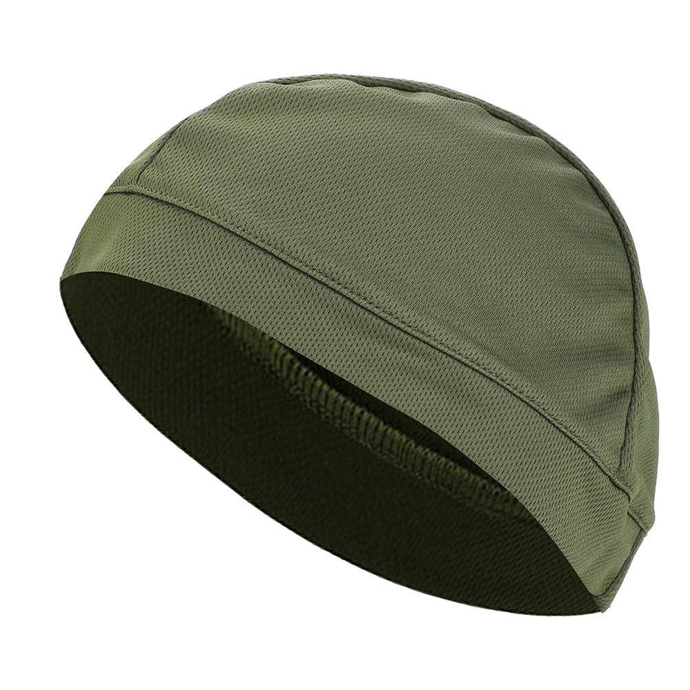 Dioche Helmet Liner , Unisex Sweat-Wicking Under Helmet Liner Sports Cycling Running Skull Hat Sun Headwear(Army Green)