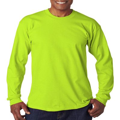 A Product of Bayside Adult Long-Sleeve T-Shirt -Bulk Saving Lime Green
