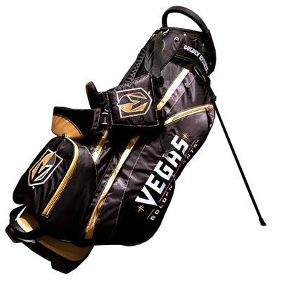 Team Golf NHL Las Vegas Golden Knights Fairway Golf Stand Bag, Lightweight, 14-Way Top, Spring Action Stand, Insulated Cooler Pocket, Padded Strap, Umbrella Holder & Removable Rain Hood