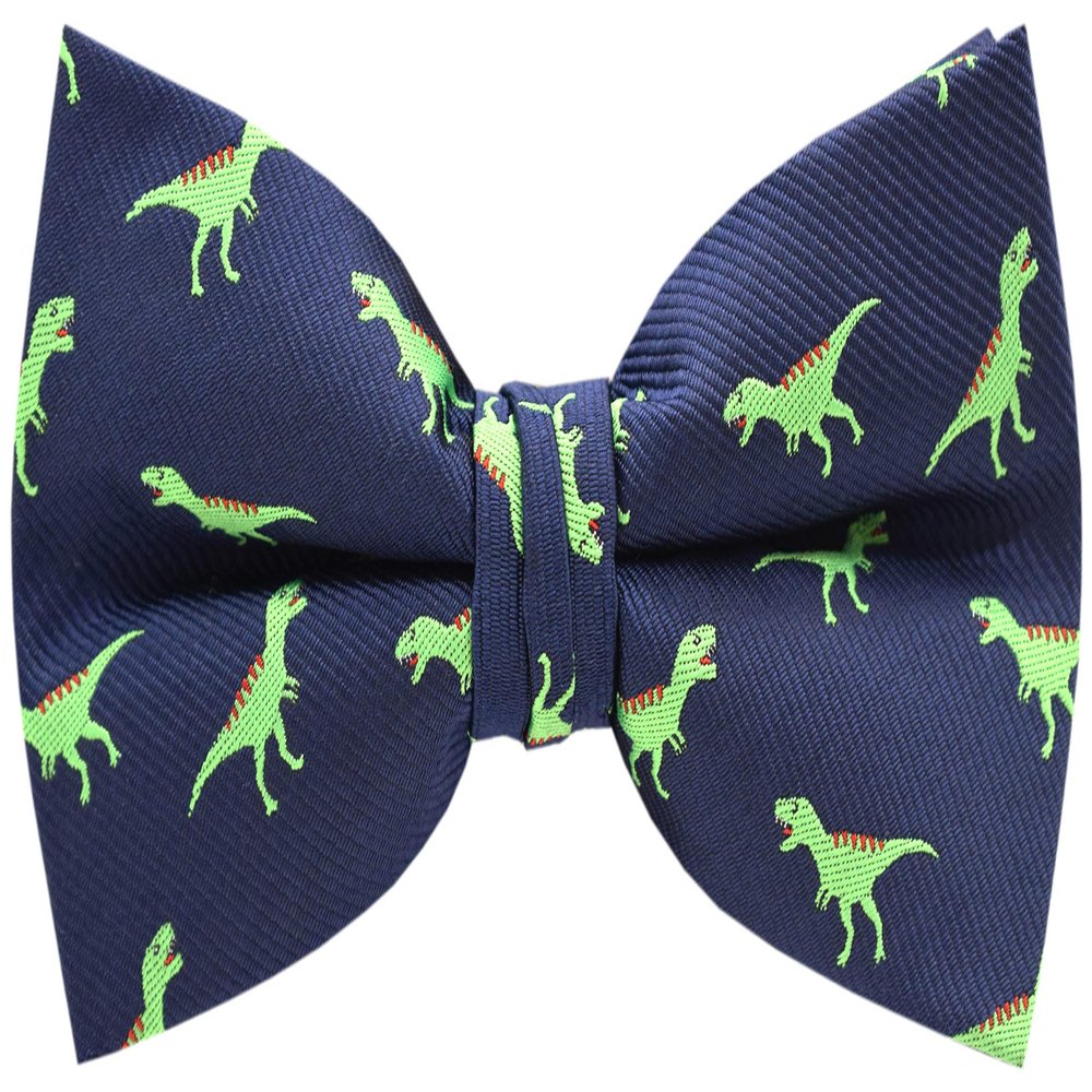 Carahere Mens Bow Tie Handmade Pre-Tied Fun Pattern Bow Ties for Men Green
