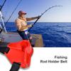 Fishing Fighting Belt Waist Rod Holder,Fishing Fighting Belt Waist Rod Holder Adjustable Boat Rock Fishing Rod Pole Holder Waist Fighting Belt Fish Tackle Accessories(Red) view 2