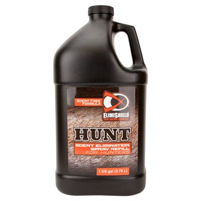ElimiShield Hunt Gallon Refill Scent Eliminator: Odor Neutralizing Hunting Gear Treatment  Long-Lasting 60-Day Human Scent Control, Fabric-Safe Formula