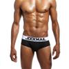 JOCKMAIL Brand Men's Underwear Mesh Briefs Soft Male panties Slip underpants Sexy Gay cueca shorts briefs (L, Black) view 1