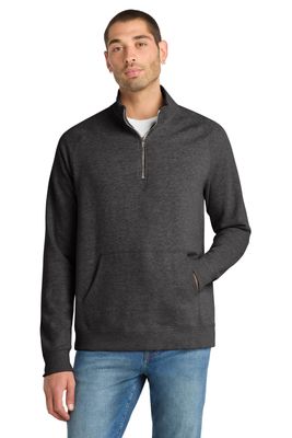 District Lightweight Fleece 1/4-Zip - Unisex, Stylish Casual Pullover Sweater for Men & Women, Regular Fit, Heathered Black, 4XL