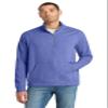 District Lightweight Fleece 1/4-Zip DM392, Heathered Deep Royal, XX-Large view 1