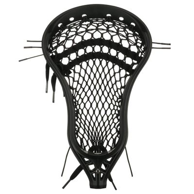 StringKing Mens Mark 2A Attack Lacrosse Head Strung with Type 4X Mesh (Black/Black)