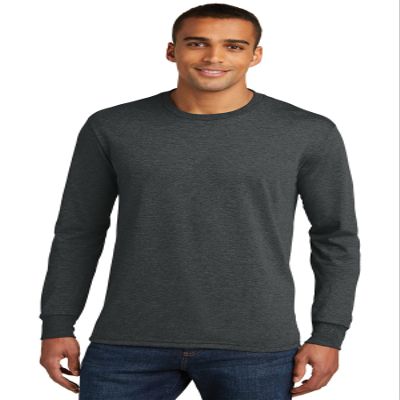 District Men's Long Sleeve Tee, Black Frost, XXXX-Large