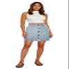 Lexi Womens Stretch Pencil Skirts with Functional Pockets, A Line & Destructed Mini Denim Skirts SKS48017 Light WASH 10 view 1