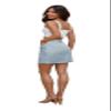 Lexi Womens Stretch Pencil Skirts with Functional Pockets, A Line & Destructed Mini Denim Skirts SKS48017 Light WASH 10 view 3