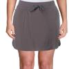 Andrew Marc Women's Commuter Active Rib Inset Skort with mesh Details, Charcoal, X-Large view 1