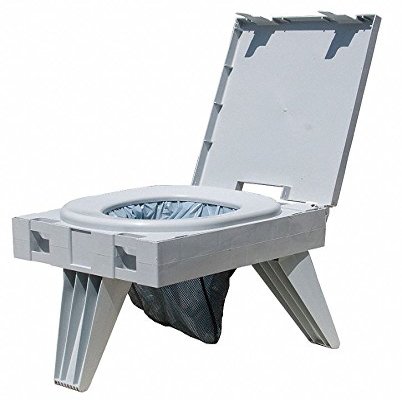 CLEANWASTE Plastic Portable Toilet, Includes: 1 Go Anywhere Toilet Kits