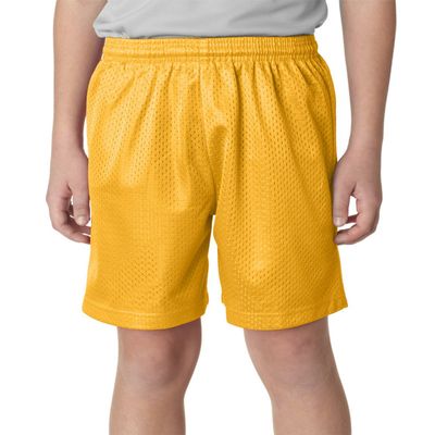 A4 Tricot-Lined 6 Mesh Shorts (NB5301) Gold, M