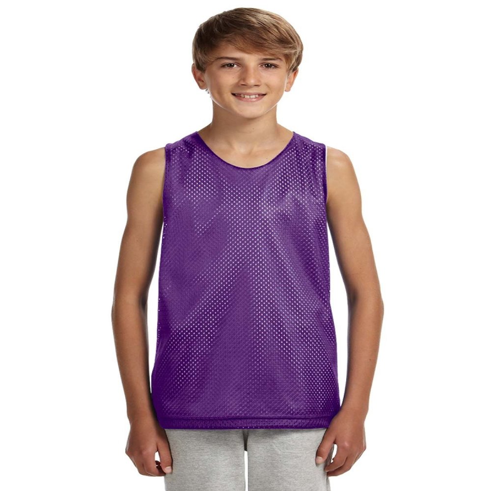A4 Reversible Mesh Tank (N2206) Purple/White, XL