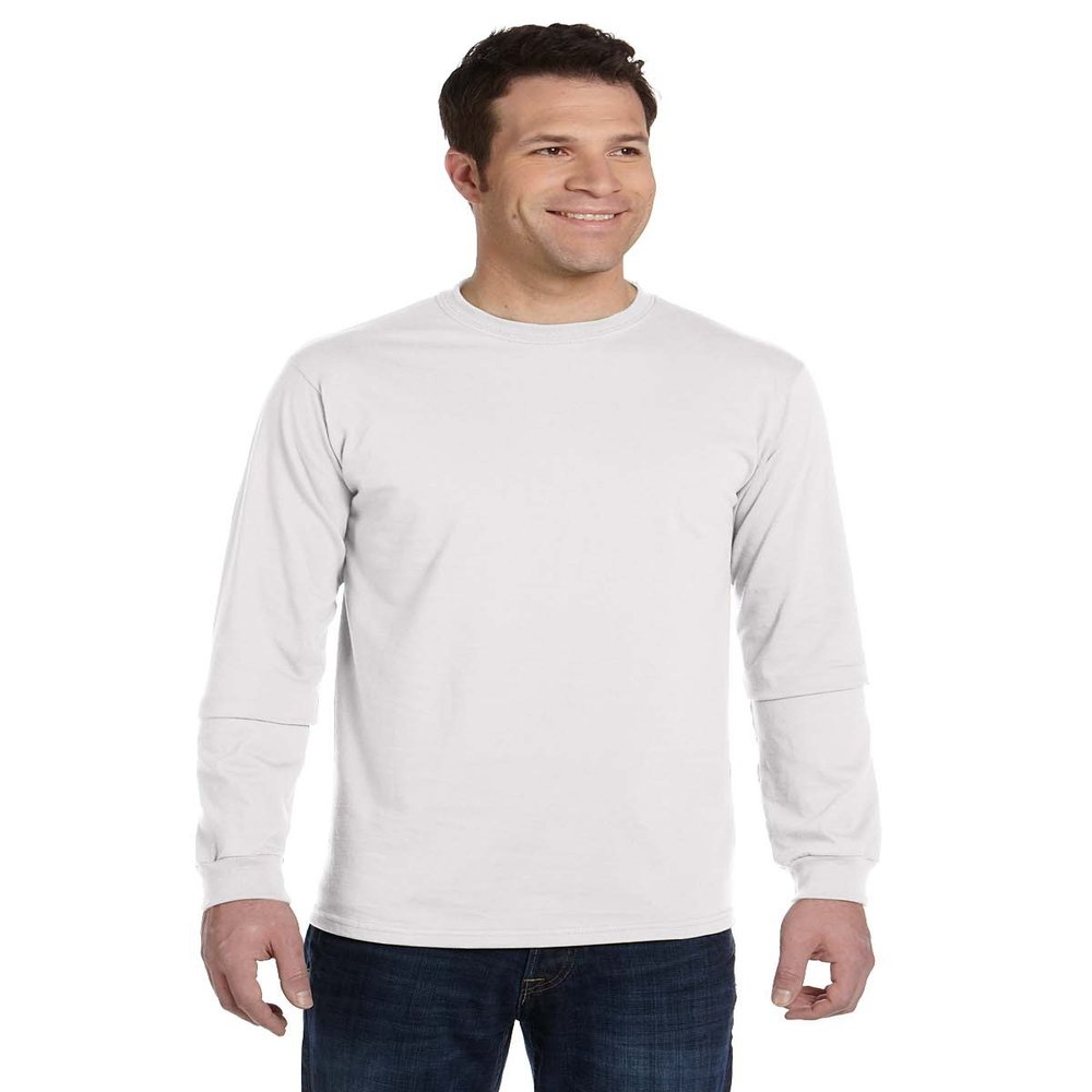 A Product of econscious Men's 5.5 oz, 100% Organic Cotton Classic Long-Sleeve T White