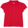 The Children's Place baby girls Uniform Ruffle Pique Polo Shirt, Ruby, 16 Plus view 1