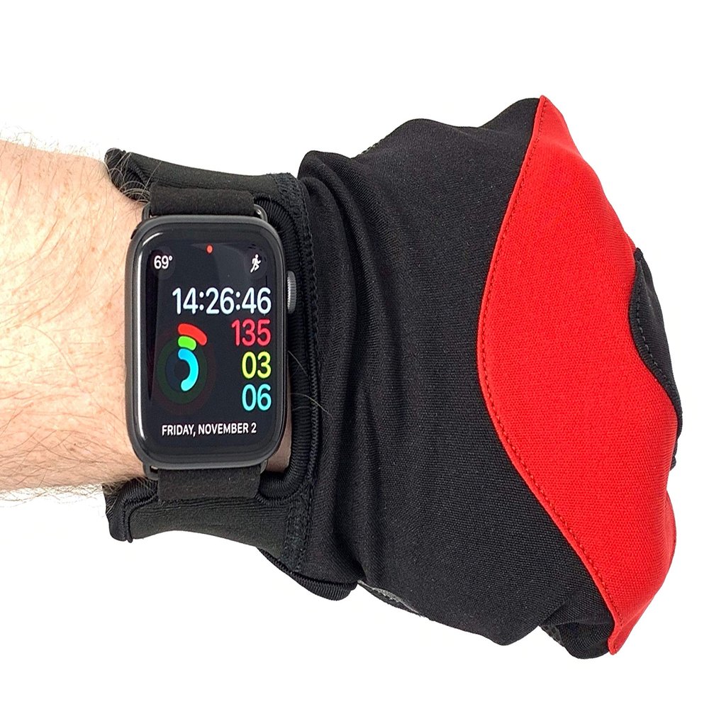 PowerHouse Fitness Apple Watch Gym Gloves (Red 38-40mm)