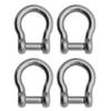 Extreme Max 3006.8414.4 BoatTector Stainless Steel Bow Shackle with No-Snag Pin - 1/2", 4-Pack view 1