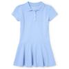 The Children's Place girls Short Sleeve Picque Polo Dress, Day Break Single, Medium US view 1