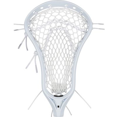 StringKing Womens Legend W Lacrosse Head Strung with Women's Type 4 Mesh (White/White)