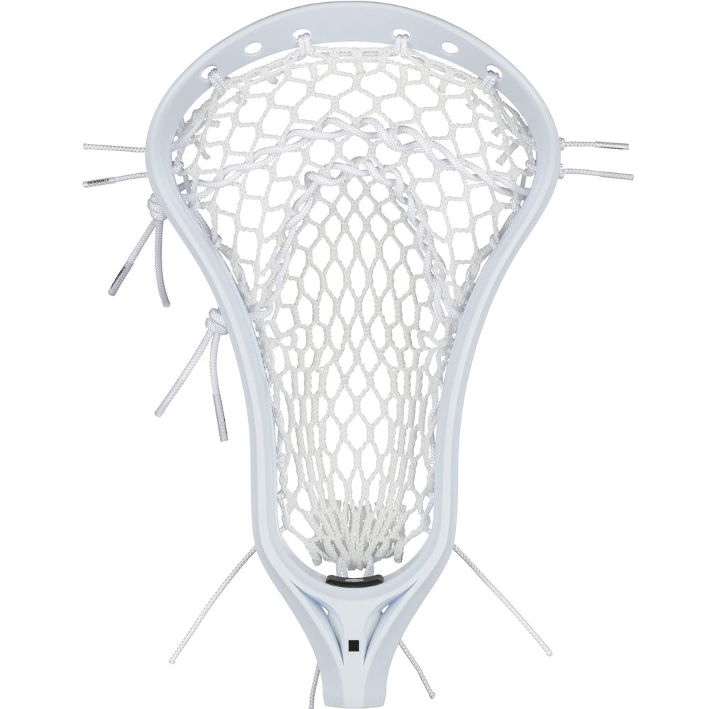 StringKing Womens Legend W Lacrosse Head Strung with Women's Type 4 Mesh (White/White)