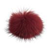 5 Diameter Fur Pom Pom with Press Snap Button for Knitted Hat Beanie Hats (Wine red) view 1