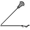 StringKing Womens Complete 2 Pro Offense Lacrosse Stick with Composite Pro Shaft and Women's Type 4 Mesh (Black/Black) view 4