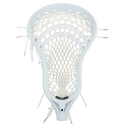 StringKing Men's Legend Intermediate Lacrosse Head Strung with Type 3s Mesh (White/White)