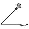 StringKing Girl's Complete Junior Youth Lacrosse Stick with Shorter Alloy Shaft and Women's Type 4 Mesh (Black/Black) view 4