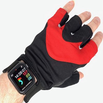 PowerHouse Fitness Apple Watch Gym Gloves (Red 38-40mm, Extra Small)