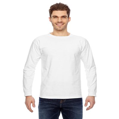A Product of Bayside Adult Long-Sleeve T-Shirt -Bulk Saving White