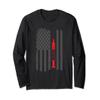 American Flag Phlebotomist Patriotic Long Sleeve T-Shirt view 1
