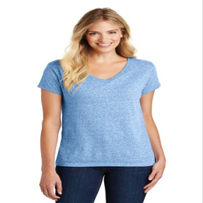 District Women's Astro V-Neck Tee 4XL Royal Astro