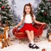 Mesinsefra Little Girl's High Waist Knitted Casual Uniform Skirt Red Tag 130cm-51(5-6Y) view 4
