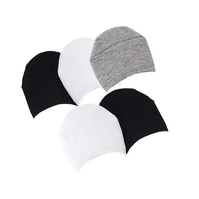 Whyme 5 Pairs Womens Cotton Toe Topper No Show Invisible Half Liner Socks for high heels (White Black Grey)