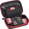 Casemaster Sentinel 6 Dart Case, Holds Extra Accessories, Tips, Shafts and Flights, Compatible with Steel and Soft Tip Darts, Impact & Water Resistant Tactech Shell, Red Zipper view 1