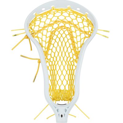 StringKing Womens Mark 2 Offense Lacrosse Head Strung with Women's Type 4 Mesh (White/Yellow)