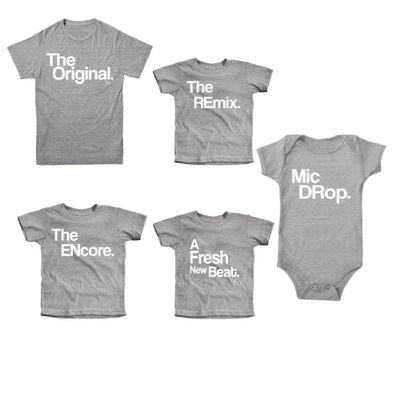 The Original- The Original and The Remix Matching Family Set (The Encore - 2T, Grey)