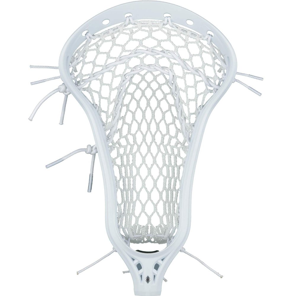 StringKing Womens Mark 2 Offense Lacrosse Head Strung with Women's Type 4 Mesh (White/White)