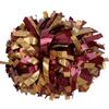 ICOCHEER Cheerleading Pom Poms Metalic Holographic Cheerleader 6 inch 1 Pair 2 Pieces (Maroon/Gold) view 1