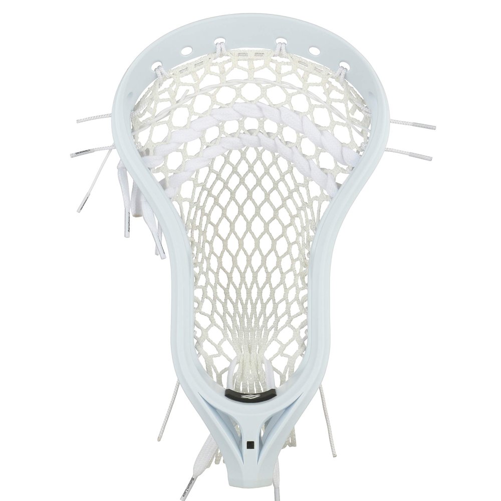 StringKing Men's Legend Senior Lacrosse Head Strung with Type 3s Mesh (White/White)