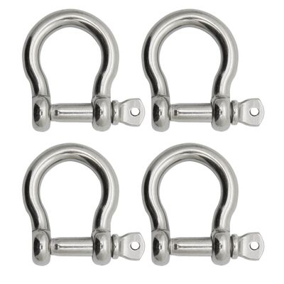 Extreme Max 3006.8294.4 BoatTector Stainless Steel Bow Shackle - 3/8", 4-Pack