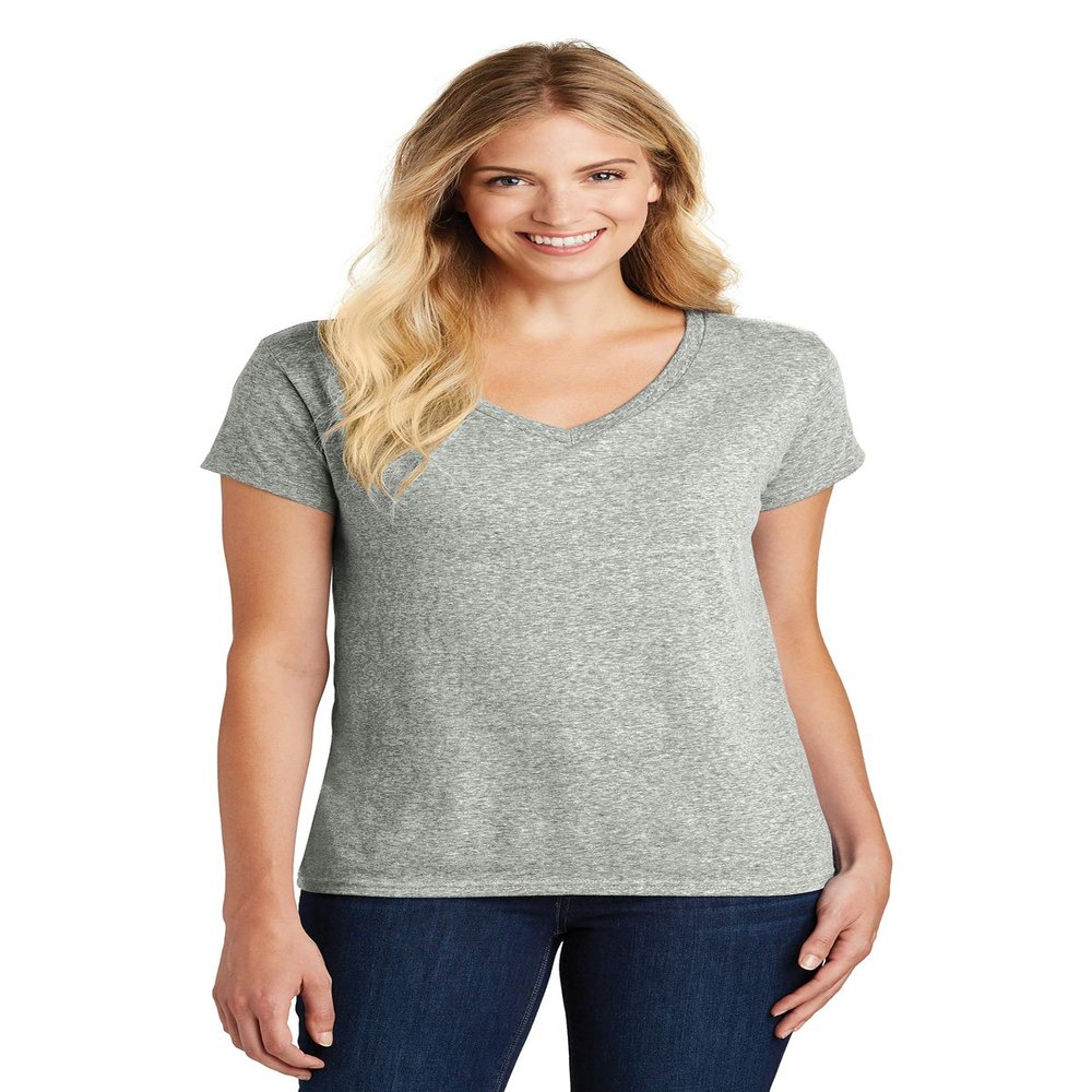District Women's Astro V-Neck Tee XS Grey Astro