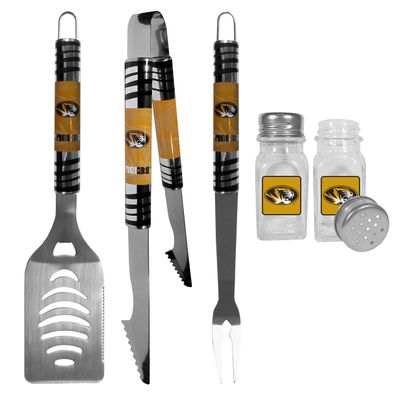 NCAA Siskiyou Sports Fan Shop Missouri Tigers 3 pc Tailgater BBQ Set and Salt and Pepper Shakers One Size Team Color