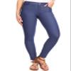 ICONOFLASH Women's 5 Pocket Jeggings Stretchy Pull On Skinny Jean Leggings Color Denim Blue Size Small